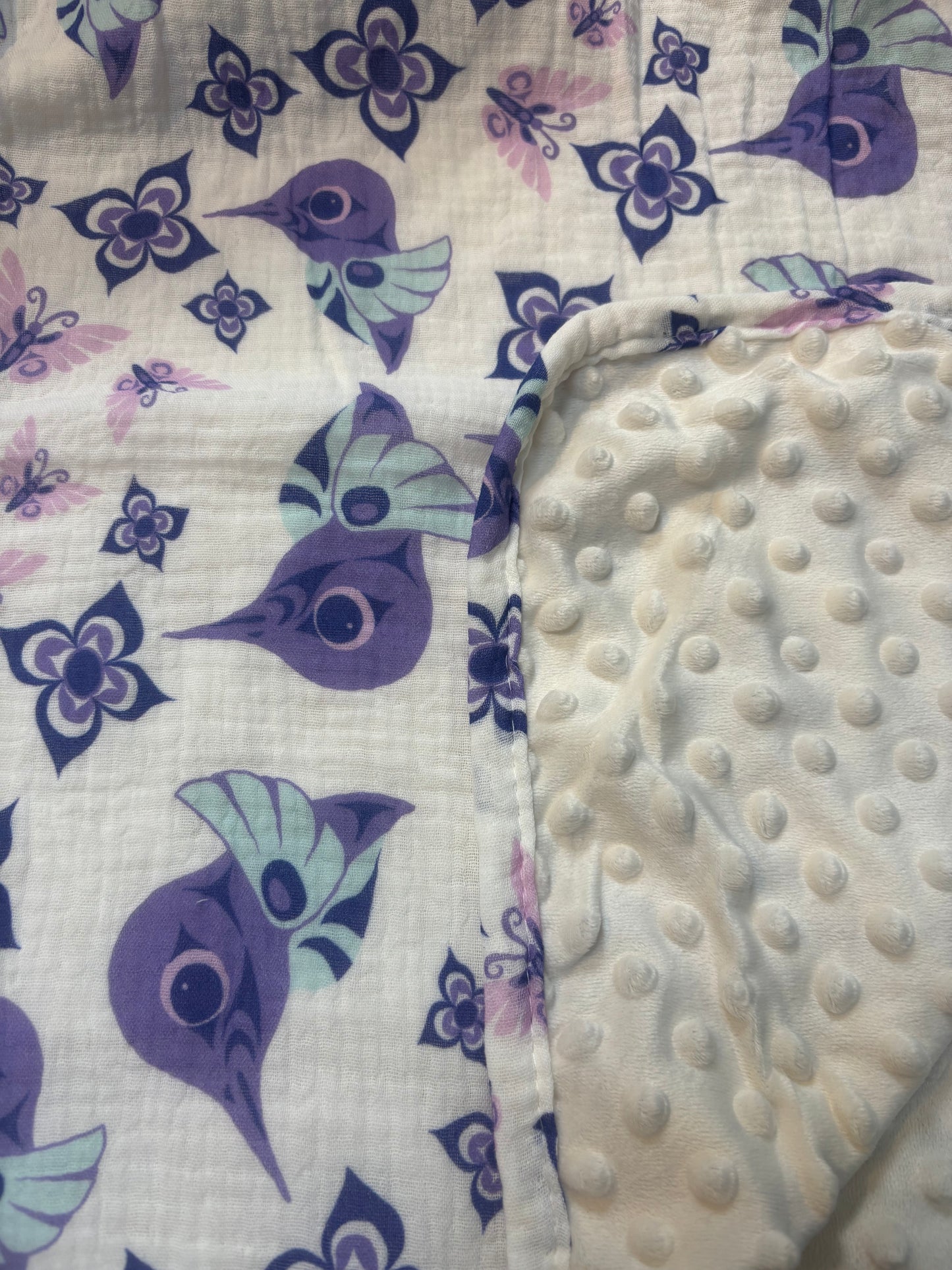 Young Hummingbird Baby Blanket
