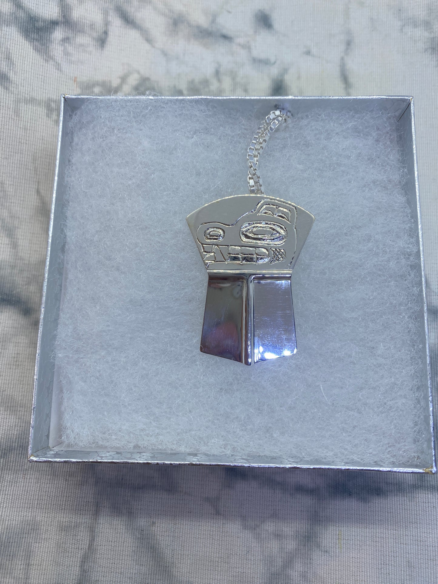 Wolf Design Copper Shield Style Pendent