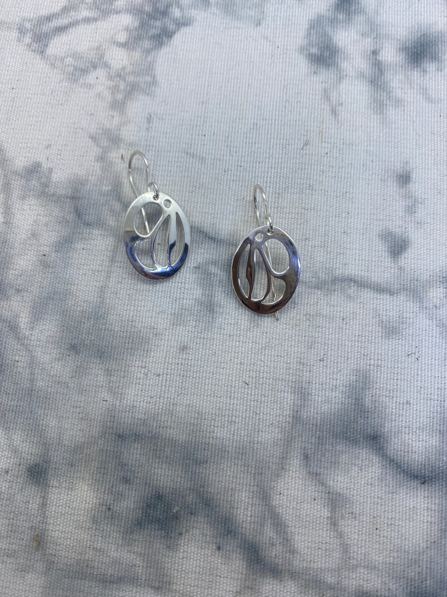 Round Eagle Earrings