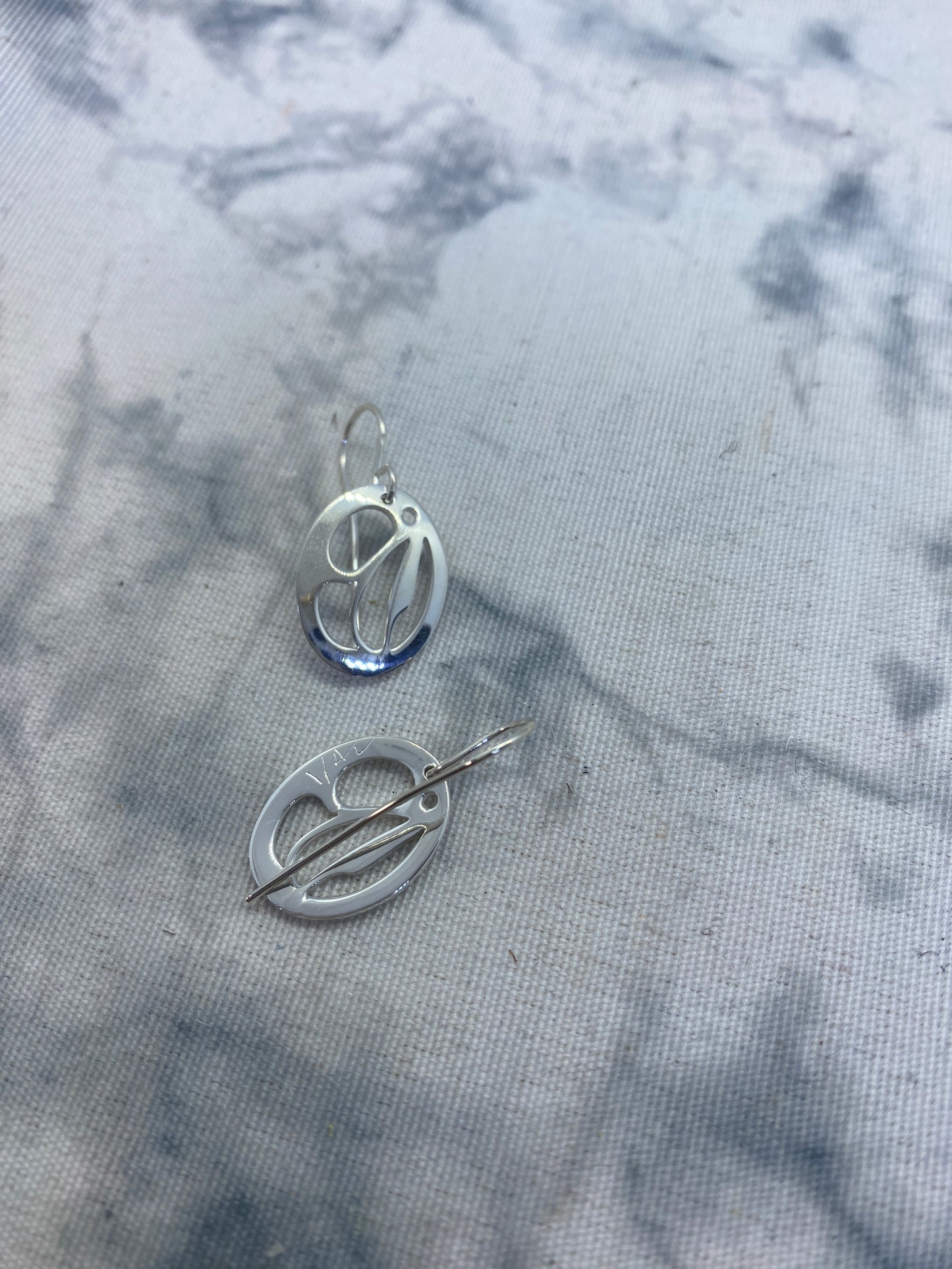 Round Eagle Earrings
