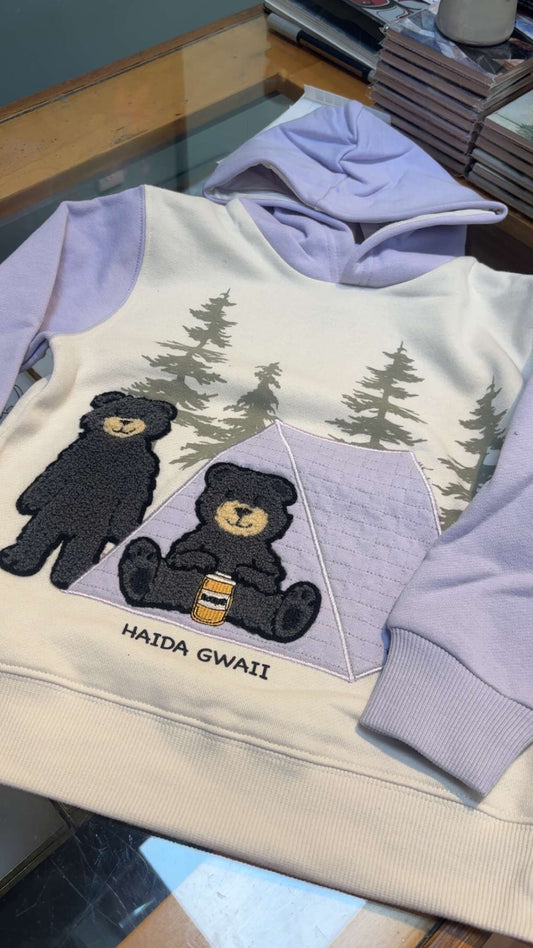 Kids Camping Bear Hoodie