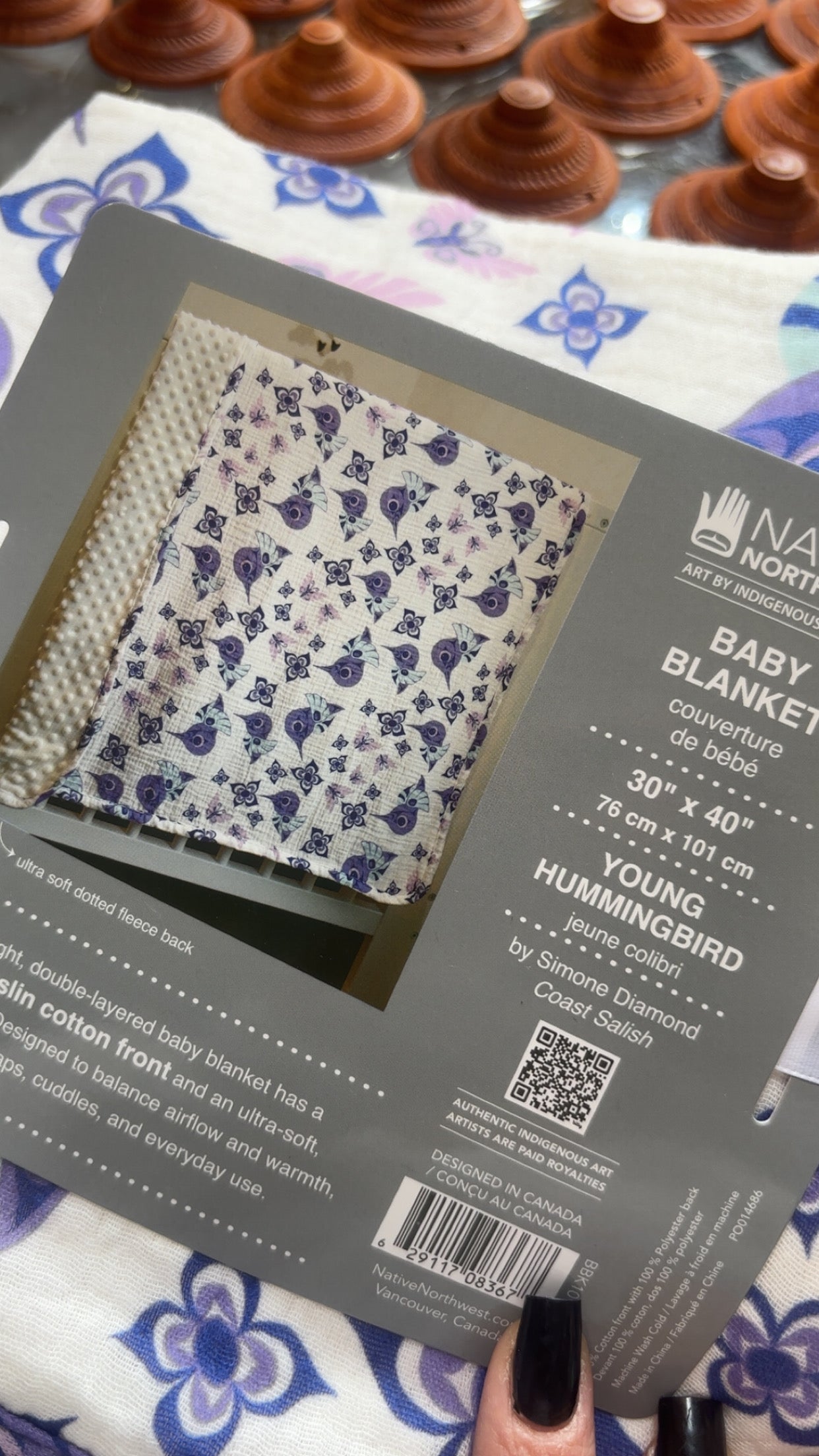 Young Hummingbird Baby Blanket