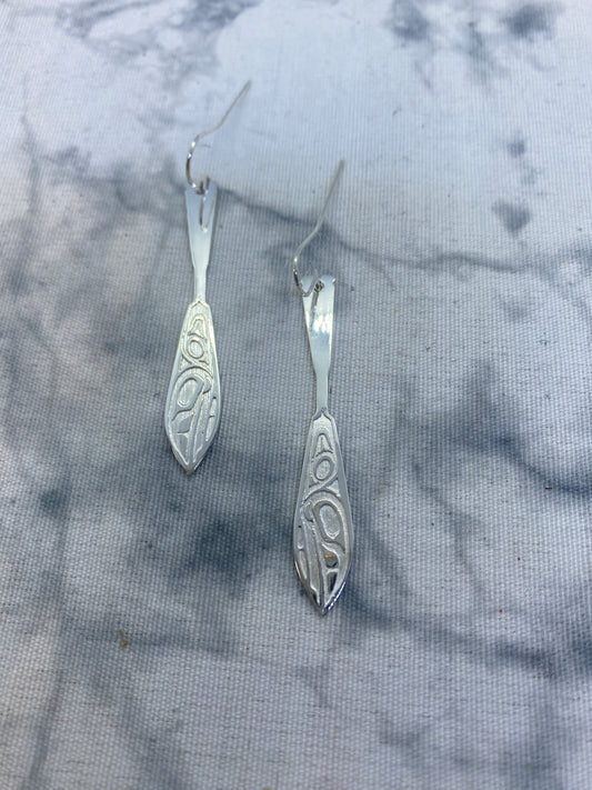 Raven Paddle Earrings