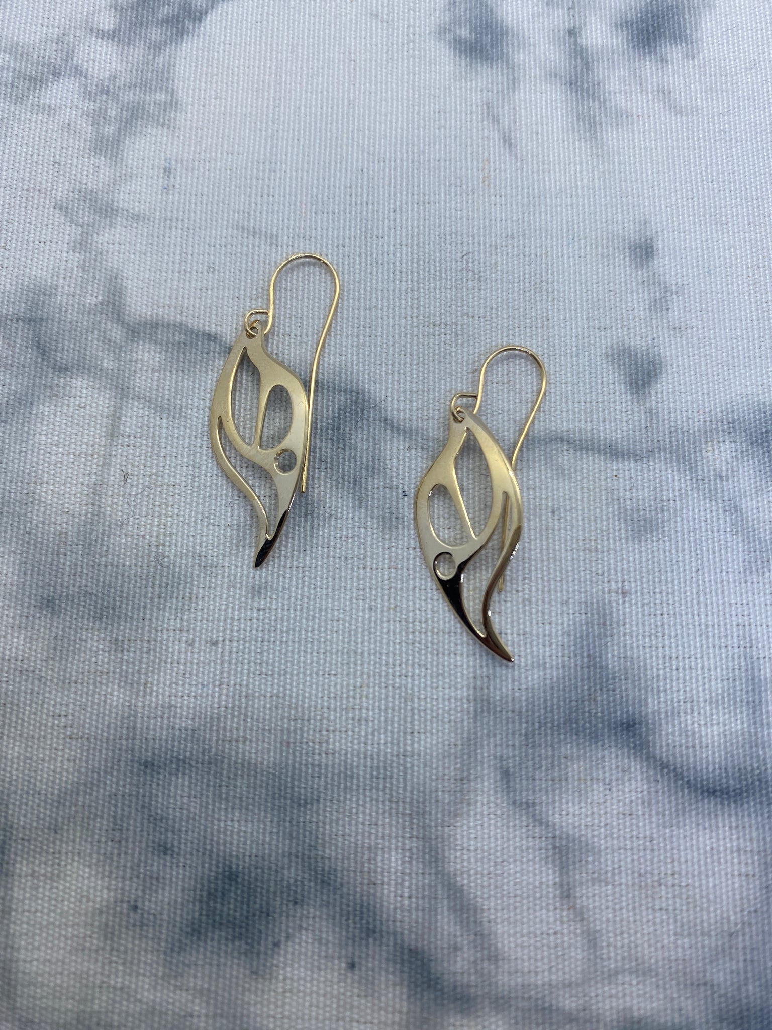 14K Flame Earrings
