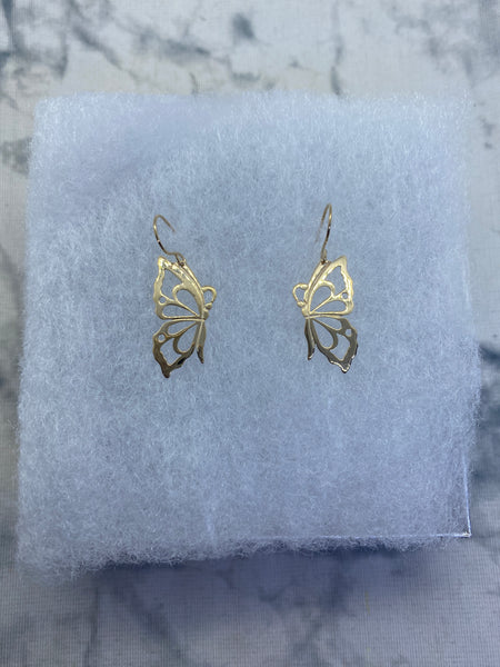 14K Butterfly Earrings